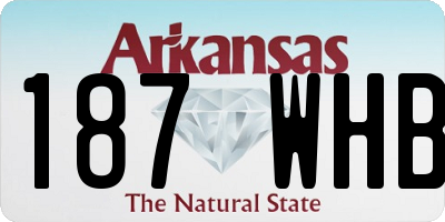 AR license plate 187WHB