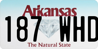 AR license plate 187WHD