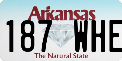 AR license plate 187WHE