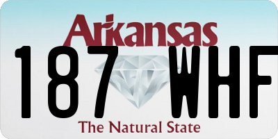 AR license plate 187WHF
