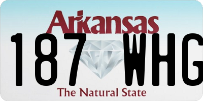 AR license plate 187WHG