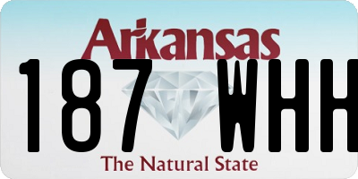 AR license plate 187WHH