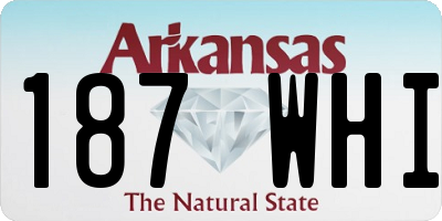 AR license plate 187WHI