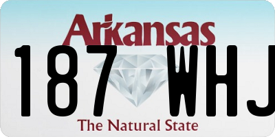 AR license plate 187WHJ