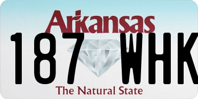 AR license plate 187WHK