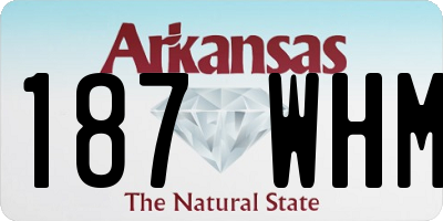 AR license plate 187WHM