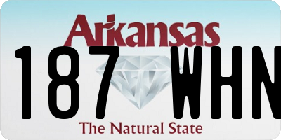 AR license plate 187WHN