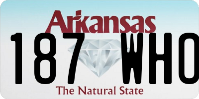 AR license plate 187WHO