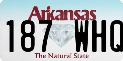 AR license plate 187WHQ
