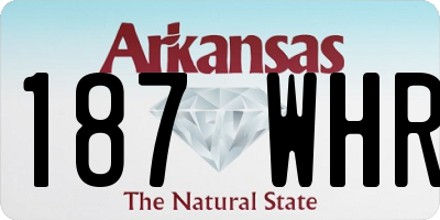 AR license plate 187WHR