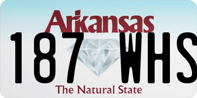 AR license plate 187WHS
