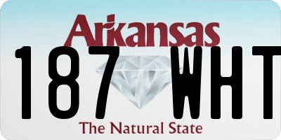 AR license plate 187WHT