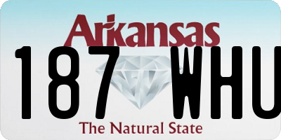 AR license plate 187WHU