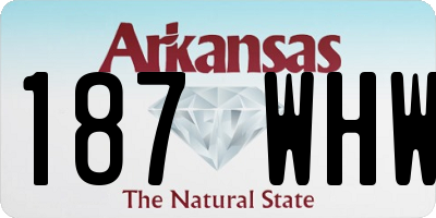 AR license plate 187WHW