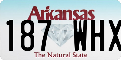 AR license plate 187WHX