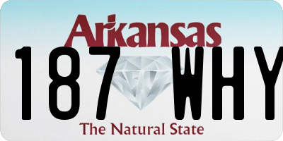 AR license plate 187WHY