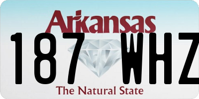 AR license plate 187WHZ