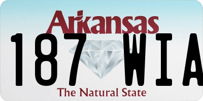 AR license plate 187WIA