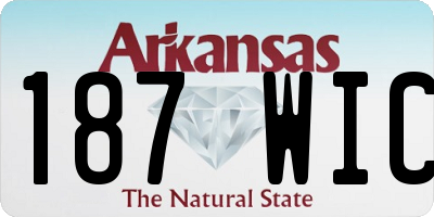 AR license plate 187WIC