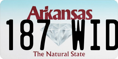 AR license plate 187WID
