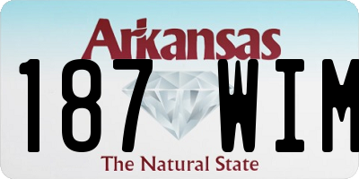 AR license plate 187WIM