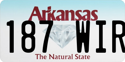 AR license plate 187WIR