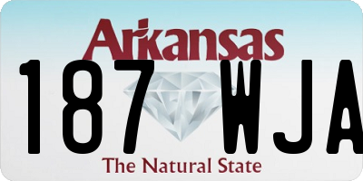AR license plate 187WJA