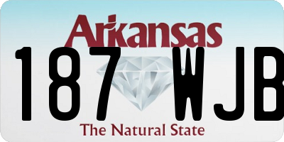 AR license plate 187WJB