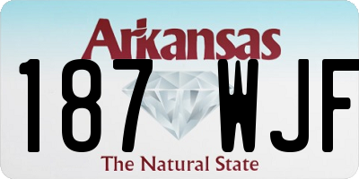 AR license plate 187WJF