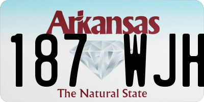 AR license plate 187WJH
