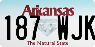 AR license plate 187WJK