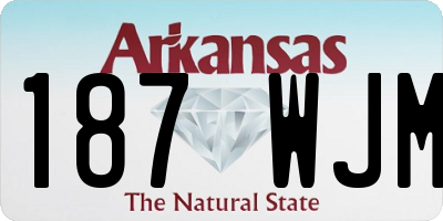 AR license plate 187WJM
