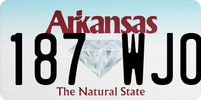 AR license plate 187WJO
