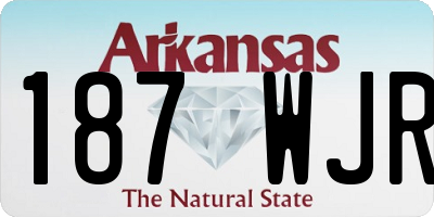 AR license plate 187WJR