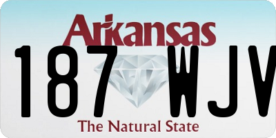 AR license plate 187WJV