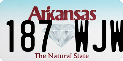 AR license plate 187WJW