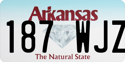AR license plate 187WJZ