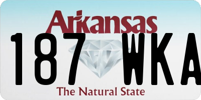 AR license plate 187WKA