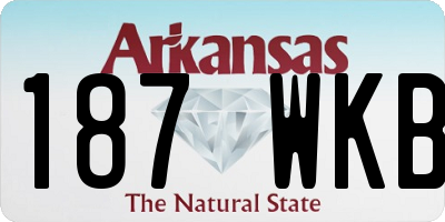 AR license plate 187WKB