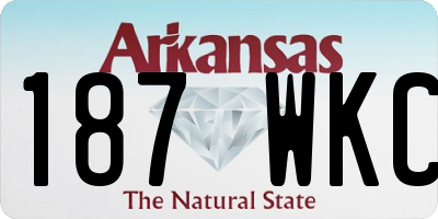 AR license plate 187WKC