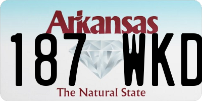AR license plate 187WKD