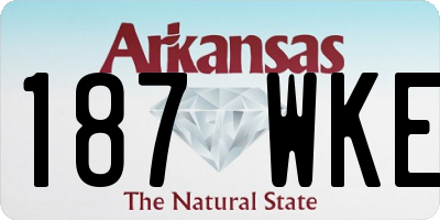 AR license plate 187WKE