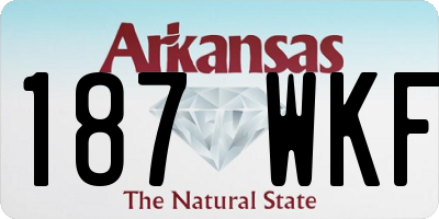 AR license plate 187WKF