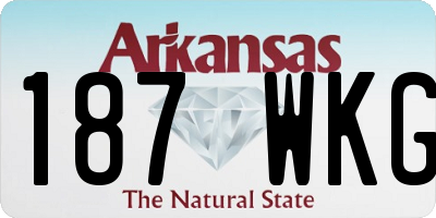 AR license plate 187WKG