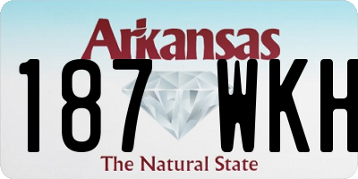 AR license plate 187WKH