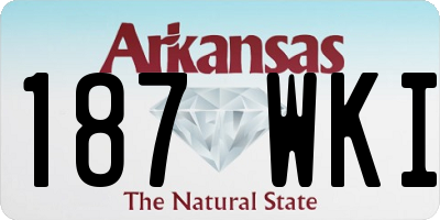 AR license plate 187WKI