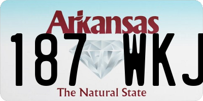 AR license plate 187WKJ