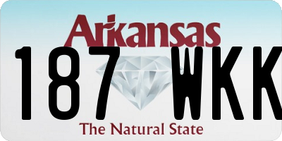 AR license plate 187WKK