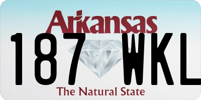 AR license plate 187WKL