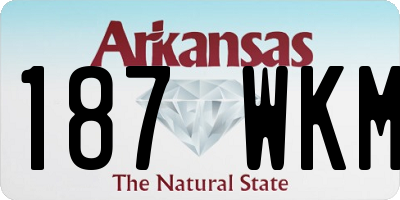 AR license plate 187WKM